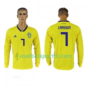 Zweden Larsson 7 Thuis Shirt WK voetbal 2018 L/S